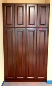 2-SECTION DECORATIVE WOODEN WARDROBE CABINET