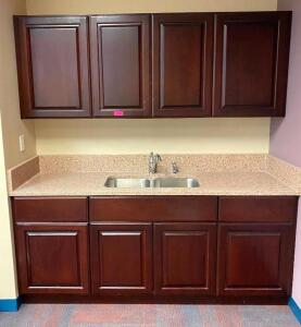 78" X 24" CABINET SET W/ GRANITE TOP (INCLUDES WALL CABINETS)