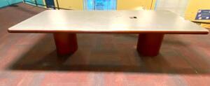 10' X 4' WOODEN CONFERENCE TABLE