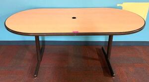 72" X 36" WOODEN CONFERENCE TABLE