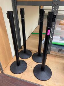 (4) - RETRACTABLE BELT STANCHION