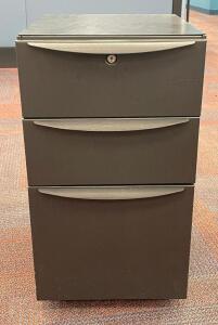 (8) - 27" / THREE TIER ROLLING FILE CABINETS