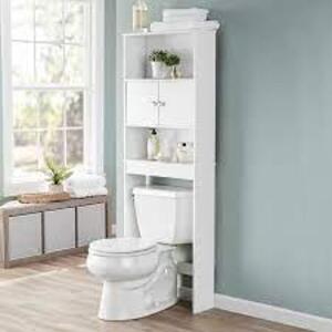 (1) STORAGE OVER THE TOILET SPACE SAVER WITH 3 SHELVES