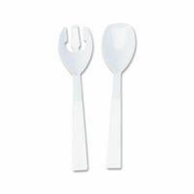 (1) CASE OF SET PLASTIC SERVING FORK AND SPOON