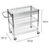 (1) 3 SHELF WIRE TUB CART