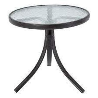 (1) ROUND GLASS PATIO TABLE