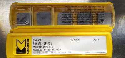 (20) SNC43L2 CARBIDE MILLING INSERTS