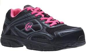 DESCRIPTION (1) HYTEST ATHLETIC OXFORD SHOE BRAND/MODEL K17271D ADDITIONAL INFORMATION BLACK & PINK/RETAILS AT $49.99 SIZE SIZE: 6 THIS LOT IS ONE MON