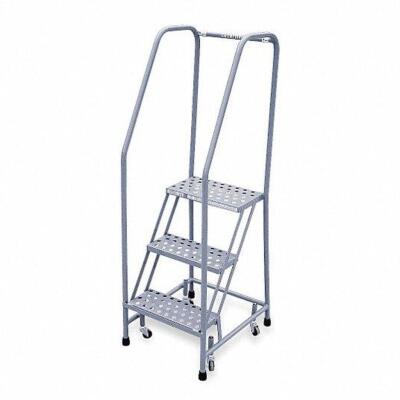 DESCRIPTION: (1) 3 STEP ROLLING LADDER BRAND/MODEL: COTTERMAN #3UY12 INFORMATION: GRAY RETAIL$: $335.41 EA SIZE: 60 IN OVERALL HEIGHT 450 LB LOAD CAP