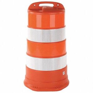 DESCRIPTION: (4) TRAFFIC BARREL BRAND/MODEL: GRAINGER #13P893 INFORMATION: ORANGE RETAIL$: $77.00 EA SIZE: 41.5 QTY: 4