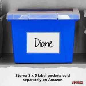 DESCRIPTION: (1) CASE OF APPROX (6) STORAGE BIN BRAND/MODEL: STOREX #685442614123 INFORMATION: BLUE RETAIL$: $20.00 EA SIZE: 4 GALLON QTY: 1