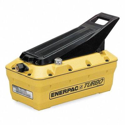 DESCRIPTION: (1) HYDRAULIC PUMP BRAND/MODEL: ENERPAC#1Z907 INFORMATION: YELLOW RETAIL$: $1000.00 EA SIZE: 127 OIL CAP 0.54 RESERVOIR CAP FOOT OR HAND