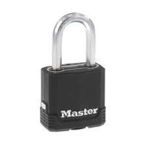 DESCRIPTION: (1) PADLOCK BRAND/MODEL: MASTER LOCK #49CD69 RETAIL$: $38.87 EA SIZE: 2 1/2 IN VERTICAL SHACKLE CLEARANCE 7/8 IN HORIZONTAL SHACKLE CLEAR