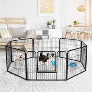 DESCRIPTION: (1) HEAVY DUTY WIRE DOG PLAYPEN BRAND/MODEL: YAHEETECH #5920118 INFORMATION: IMAGES ARE FOR ILLUSTRATION PURPOSES ONLY AND MAY NOT BE AN