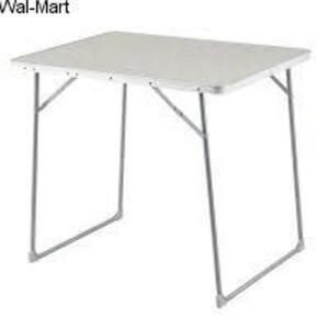 DESCRIPTION: (1) CAMPING FOLDING TABLE BRAND/MODEL: DECATHLON QUECHUA RETAIL$: $40.00 EA SIZE: 30X24 QTY: 1