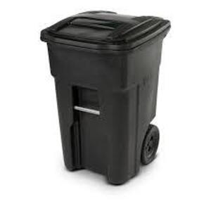 DESCRIPTION: (1) WHEELED GARBAGE CAN BRAND/MODEL: TOTER INFORMATION: BLACK RETAIL$: $150.00 EA SIZE: 48 GALLON QTY: 1