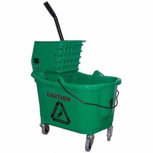 DESCRIPTION: (1) MOP BUCKET AND WRINGER BRAND/MODEL: TOUGH GUY #5CJH8 INFORMATION: GREEN RETAIL$: $102.23 EA SIZE: 8-3/4 GAL QTY: 1