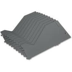 DESCRIPTION: (6) PACKS OF (6) PEBBLE GRAY FILE DIVIDERS BRAND/MODEL: SAFECO F12DV605 RETAIL$: $ 29.82 PER PACK SIZE: 12" QTY: 6