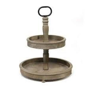 DESCRIPTION: (1) DECORATIVE STAND BRAND/MODEL: STRATTION HOME DECOR RETAIL$: $50.85 EA SIZE: 2 TIER QTY: 1