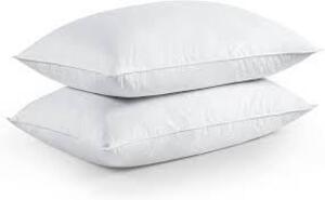 DESCRIPTION: (1) PACK OF (2) DOWN AND FEATHER PILLOWS BRAND/MODEL: #140106 INFORMATION: WHITE RETAIL$: $110.00 EA SIZE: QUEEN QTY: 1