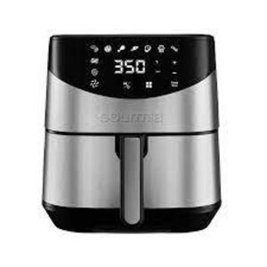 DESCRIPTION: (1) AIR FRYER BRAND/MODEL: GOURMIA AEROCRISP INFORMATION: STAINLESS AND BLACK RETAIL$: $120.00 EA SIZE: 8 QT QTY: 1