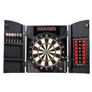 DESCRIPTION: (1) DARTBOARD WITH CABINET BRAND/MODEL: MD SPORTS #DB300Y19002 RETAIL$: $200.00 EA QTY: 1