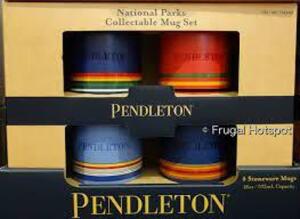 DESCRIPTION: (1) SET OF (4) MUGS BRAND/MODEL: PENDLETON #1543422 INFORMATION: MULTI COLOR RETAIL$: $25.00 EA QTY: 1