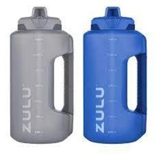 DESCRIPTION: (1) SET (2) HALF GALLON PLASTIC JUG BRAND/MODEL: ZULU GOALS #1581141 INFORMATION: BLUE GREY RETAIL$: $40.00EA SIZE: HALF GALLON QTY: 1