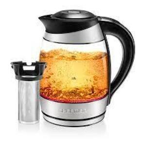 DESCRIPTION: (1) GLASS KETTLE BRAND/MODEL: CHEFMAN #RJ11-17-TI RETAIL$: $25.00 EA SIZE: 1.8 L QTY: 1