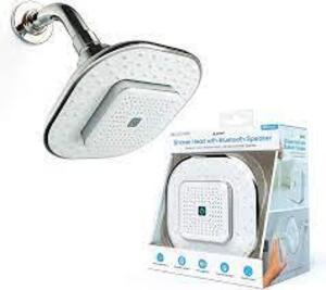 DESCRIPTION: (1) SHOWER HEAD WITH BLUETOOTH SPEAKER BRAND/MODEL: ATOMI #080121 RETAIL$: $40.00 EA QTY: 1