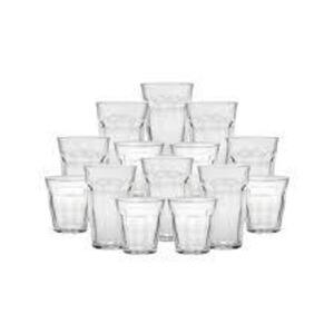 DESCRIPTION: (1) 16 PC SET OF PICARDIE TUMBLERS BRAND/MODEL: DURALEX #1521454 RETAIL$: $68.51 EA SIZE: 8 10 OZ 8 16 OZ QTY: 1