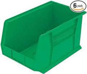 DESCRIPTION: (1) CASE OF APPROX (6) STORAGE BIN HANGING STACKING CONTAINERS BRAND/MODEL: AKRO-MILS #30260 INFORMATION: GREEN RETAIL$: $228.95 EA SIZE: