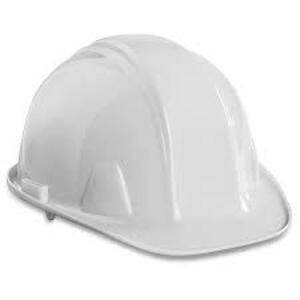 DESCRIPTION: (1) CASE OF (6) HARD HAT WITH RATCHET ADJUSTMENT BRAND/MODEL: SJS COMMERCIAL INFORMATION: WHITE RETAIL$: $30.00 EA SIZE: ONE SIZE FITS MO