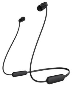 DESCRIPTION: (1) WIRELESS STEREO HEADSET BRAND/MODEL: SONY WI-C200 RETAIL$: 34.99 QTY: 1