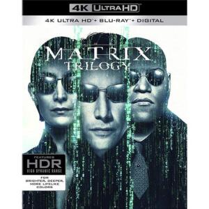 DESCRIPTION: (1) MATRIX TRILOGY 4K ULTRA HD BRAND/MODEL: BLU-RAY RETAIL$: 53 QTY: 1