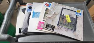 DESCRIPTION: (5) VARIOUS RECORD ALBUM BRAND/MODEL: VARIOS INFORMATION: LED ZEPPLIN, PEARL JAM AND MORE RETAIL$: $27.00 EA QTY: 1