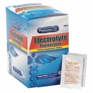 DESCRIPTION: (2) BOXES OF (250) ELECTROLYTE REPLENISHER TABLETS BRAND/MODEL: PHYSICIANSCARE #39N856 RETAIL$: $18.29 EA QTY: 2