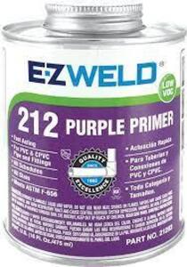 DESCRIPTION: (4) PURPLE PRIMER BRAND/MODEL: EZ WELD 212 #5E522 RETAIL$: $13.43 EA SIZE: 8 OZ QTY: 4