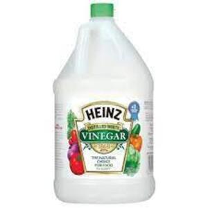 DESCRIPTION: (2) ALL NATURAL DISTILLED WHITE VINEGAR BRAND/MODEL: HEINZ RETAIL$: $8.00 EA SIZE: 1 GALLON QTY: 2