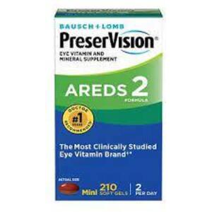 DESCRIPTION: (4) EYE VITAMIN AND MINERAL SUPPLEMENT BRAND/MODEL: BAUSCH+LOMB PRESERVISION RETAIL$: $40.00 EA SIZE: 210 SOFTGELS QTY: 4