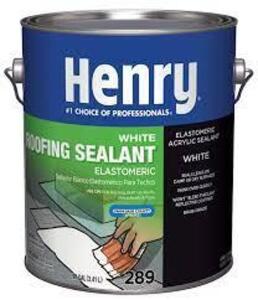 DESCRIPTION: (2) ROOFING SEALANT BRAND/MODEL: HENRY #40P306 INFORMATION: WHITE RETAIL$: $48.72 EA SIZE: 1 GALON QTY: 2