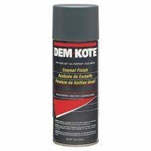 DESCRIPTION: (6) CONCRETE MASONRY METAL AND WOOD SPRAY PAINT BRAND/MODEL: DEM-KOTE #6FGH7 INFORMATION: MACHINE GREY GLOSS RETAIL$: $4.50 EA SIZE: 10 O