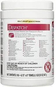 DESCRIPTION: (6) DISINFECTANT TOWELS BRAND/MODEL: DISPATCH RETAIL$: $20.00 EA SIZE: 150 A CAN QTY: 6