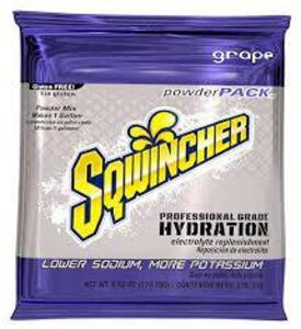 DESCRIPTION: (6) SPORTS DRINK MIX CONCENTRATE BRAND/MODEL: SQWINCHER #3UZL1 INFORMATION: GRAPE SIZE: MAKES 1 GALLON QTY: 6