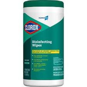 DESCRIPTION: (4) COMMERCIAL SOLUTIONS DISINFECTING WIPES BRAND/MODEL: CLOROX RETAIL$: $15.24 EA QTY: 4