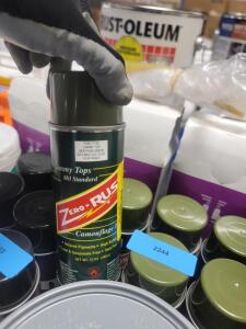 DESCRIPTION: (6) SPRAY PAINT BRAND/MODEL: ZERO RUST FMSCT159 INFORMATION: SEAFOAM GREEN RETAIL$: $13.78 EA SIZE: 12 OZ QTY: 6