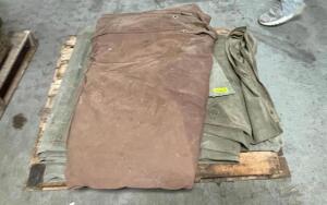 ASSORTED COMMERCIAL STRENGTH TARPS / CURTAINS