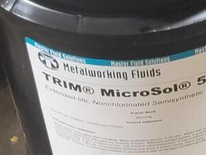 DESCRIPTION: (1) TRIM MICROSOL 585XT BRAND/MODEL: METALWORKING FLUIDS RETAIL$: $200.00 E SIZE: 5 GALLON QTY: 1