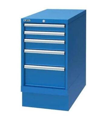 DESCRIPTION: (1) (5) DRAWER (24) COMPARTMENT MODULAR STORAGE CABINET BRAND/MODEL: LISTA #90724485 INFORMATION: BLUE RETAIL$: 2697.36 SIZE: 57X16X28 QT