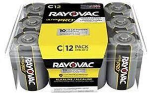 DESCRIPTION: (4) SETS OF (12) BATTERIES BRAND/MODEL: RAYOVAC RETAIL$: $20.0 EA SIZE: C QTY: 4